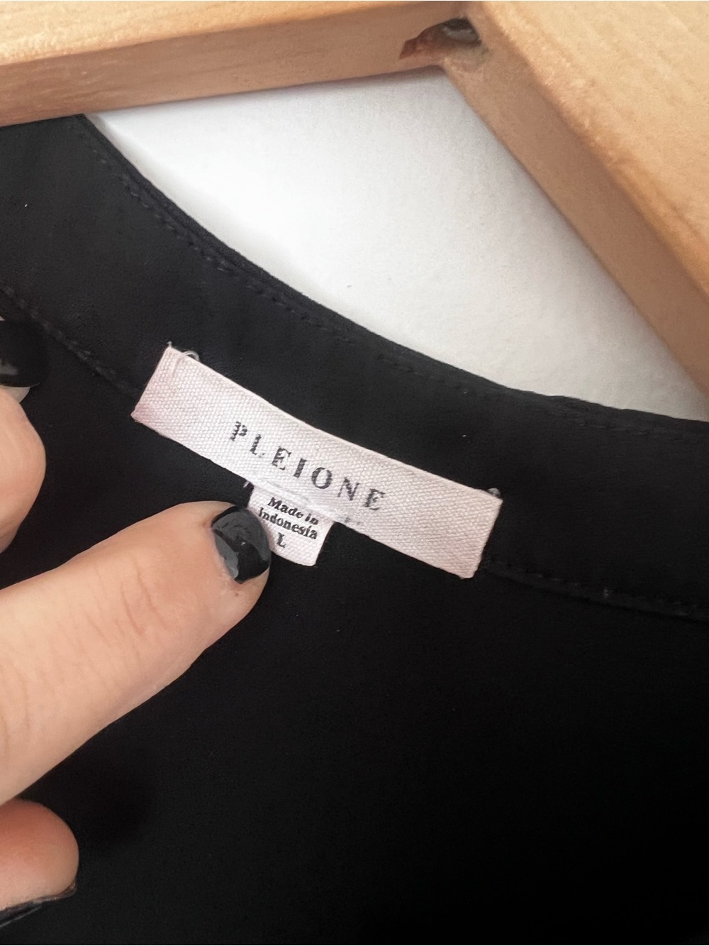 Pleione Black Short-Sleeve Button Front Blouse - Picture 2 of 4